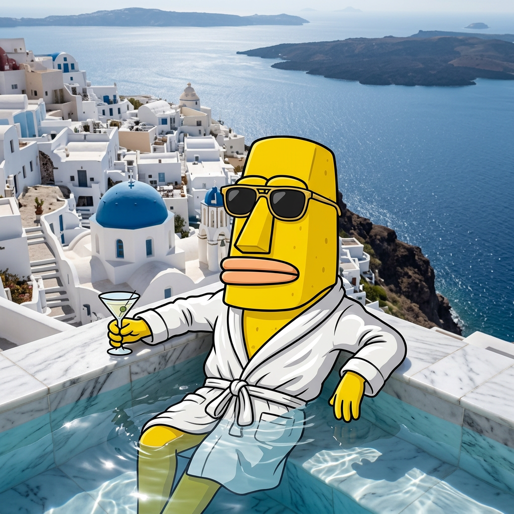 MOAI in Santorini — Infinity Pool